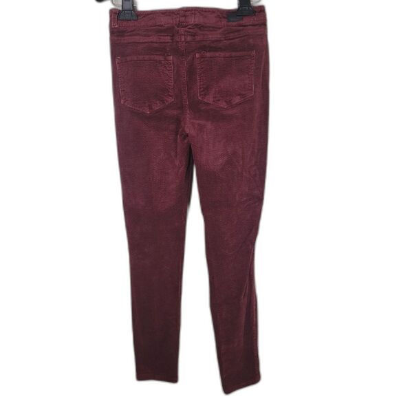 Paige Hoxton Burgundy Red Corduroy Ankle Pants Jeans - Picture 2 of 4